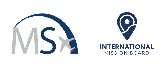A logo with the MS abbreviated company image and the IMB International Missions Board image
