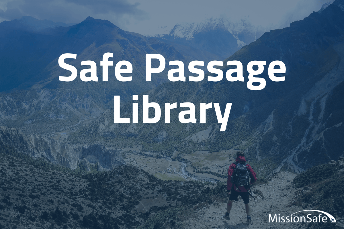 Photo of a man hiking into a valley with a blue overlay and the text 